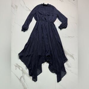 Nanette Lepore Women's Yin Shadow Smocked Chiffon Midi Dress